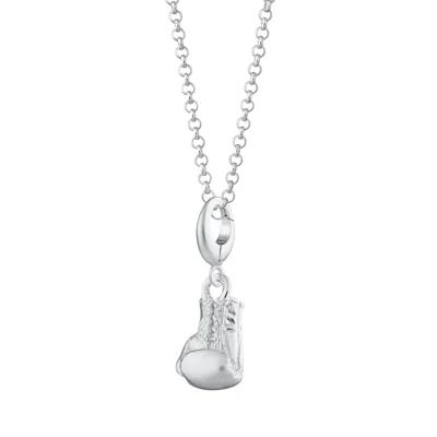 Lily Charmed Women's Sterling Silver Boxing Glove Charm Necklace
