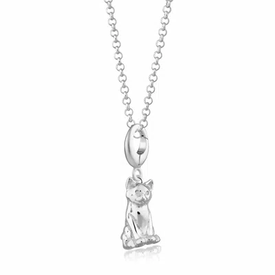Lily Charmed Women's Sterling Silver Cat Charm Necklace