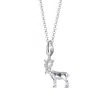 Lily Charmed Women's Sterling Silver Christmas Reindeer Charm Necklace In Silver