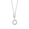 Lily Charmed Women's Sterling Silver Circle Star Cluster Charm Necklace