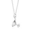 Lily Charmed Women's Sterling Silver Cocktail Glass Charm Necklace