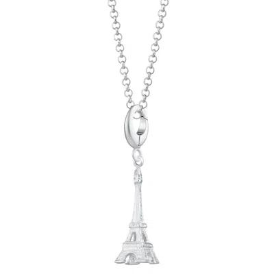 Lily Charmed Women's Sterling Silver Eiffel Tower Charm Necklace