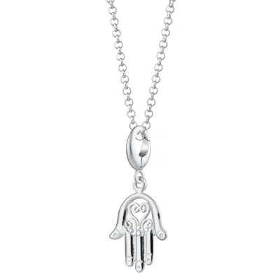 Lily Charmed Women's Sterling Silver Fatima Hand Charm Necklace