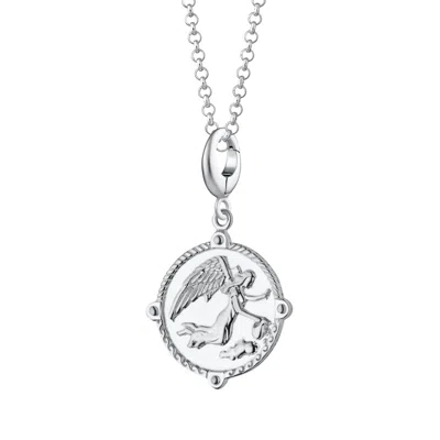 Lily Charmed Women's Sterling Silver Goddess Of Communication Iris Charm Necklace