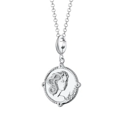 Lily Charmed Women's Sterling Silver Goddess Of Fertility And Nature Demeter Charm Necklace