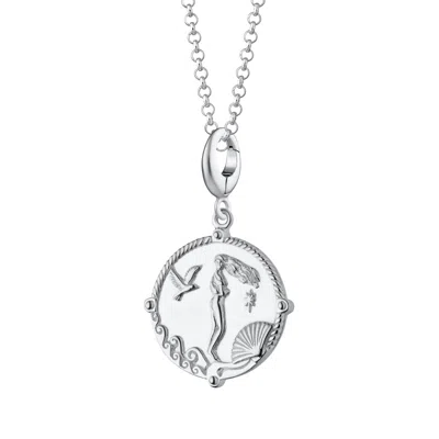 Lily Charmed Women's Sterling Silver Goddess Of Love Aphrodite Charm Necklace