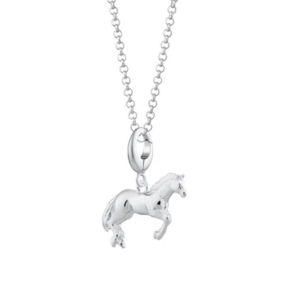 Lily Charmed Women's Sterling Silver Horse Charm Necklace