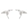 Lily Charmed Women's Sterling Silver Hummingbird Stud Earrings In Silver