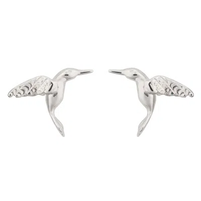 Lily Charmed Women's Sterling Silver Hummingbird Stud Earrings