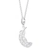 Lily Charmed Women's Sterling Silver Large Feather Charm Necklace