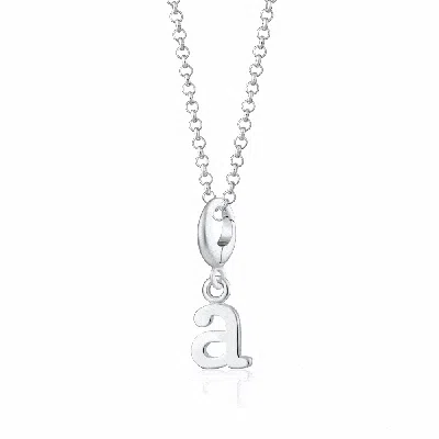 Lily Charmed Women's Sterling Silver Letter Charm Necklace - Initial Charm Necklace