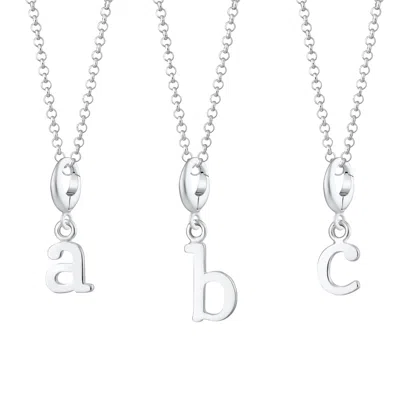 Lily Charmed Women's Sterling Silver Letter Initial Charm Necklace
