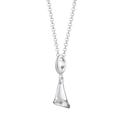 Lily Charmed Women's Sterling Silver Lily Flower Charm Necklace
