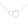Lily Charmed Women's Sterling Silver Linked Circles Necklace In Silver