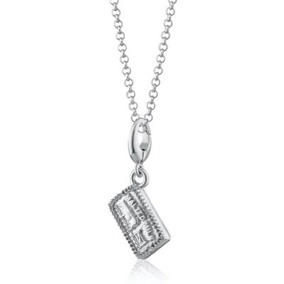 Lily Charmed Women's Sterling Silver Malted Milk Biscuit Charm Necklace