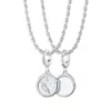Lily Charmed Women's Sterling Silver Manifest Magic Charm Necklace With Twisted Rope Chain