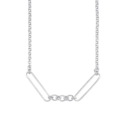 Lily Charmed Women's Sterling Silver Mixed Link Charm Collector Necklace