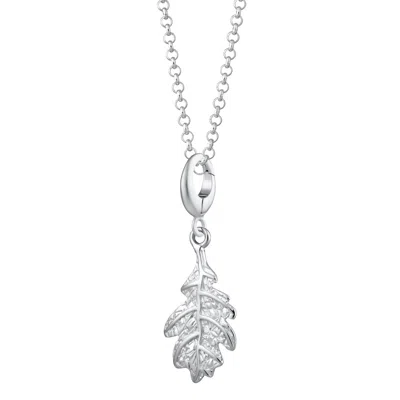 Lily Charmed Women's Sterling Silver Oak Leaf Charm Necklace