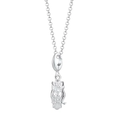 Lily Charmed Women's Sterling Silver Owl Charm Necklace