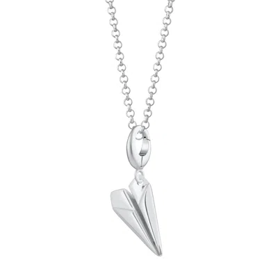 Lily Charmed Women's Sterling Silver Paper Plane Charm Necklace