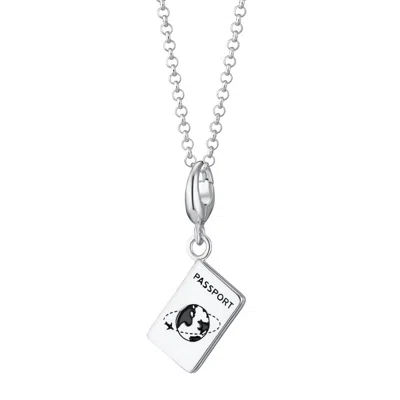 Lily Charmed Women's Sterling Silver Passport Charm Necklace