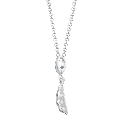 Lily Charmed Women's Sterling Silver Peapod Charm Necklace
