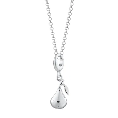 Lily Charmed Women's Sterling Silver Pear Charm Necklace