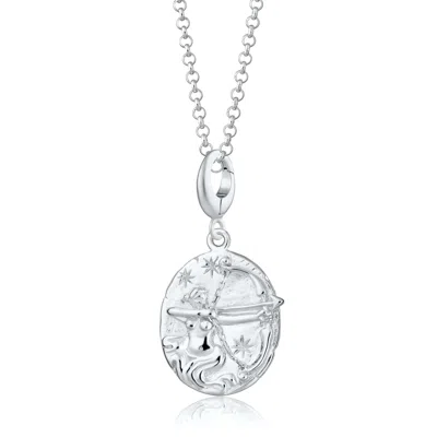 Lily Charmed Women's Sterling Silver Sagittarius Zodiac Charm Necklace - Star Sign Necklace
