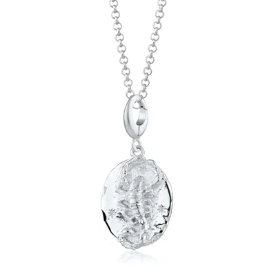 Lily Charmed Women's Sterling Silver Scorpio Zodiac Charm Necklace - Star Sign Necklace