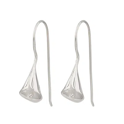 Lily Charmed Women's Sterling Silver Silver Lily Hook Earrings