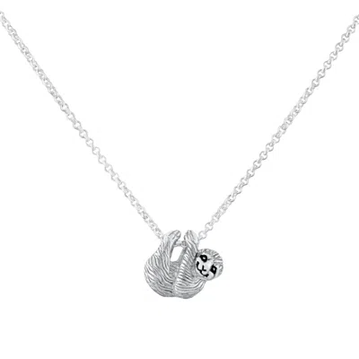Lily Charmed Women's Sterling Silver Sloth Charm Necklace