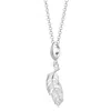Lily Charmed Women's Sterling Silver Small Feather Charm Necklace
