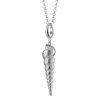 Lily Charmed Women's Sterling Silver Spire Shell Charm Necklace In Silver