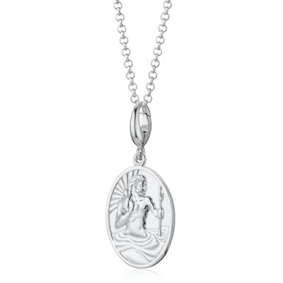 Lily Charmed Women's Sterling Silver St Christopher Charm Necklace