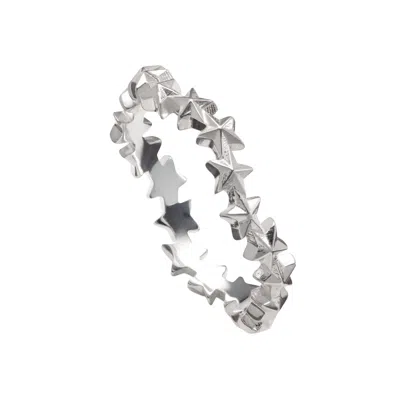 Lily Charmed Women's Sterling Silver Star Cluster Stacking Ring
