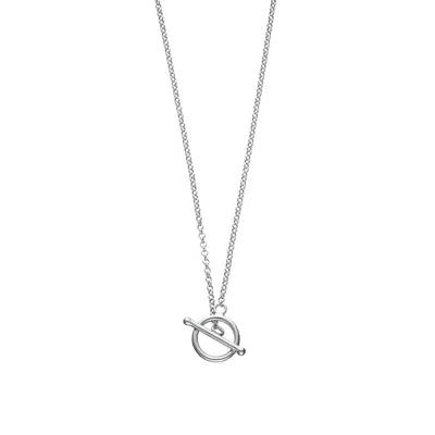 Lily Charmed Women's Sterling Silver T-bar Charm Collector Necklace