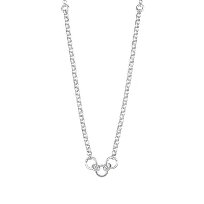 Lily Charmed Women's Sterling Silver Trinity Charm Collector Necklace