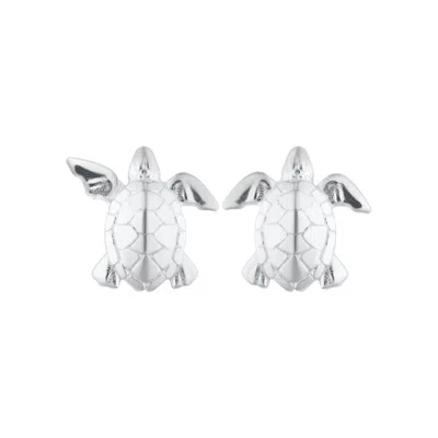 Lily Charmed Women's Sterling Silver Turtle Stud Earrings