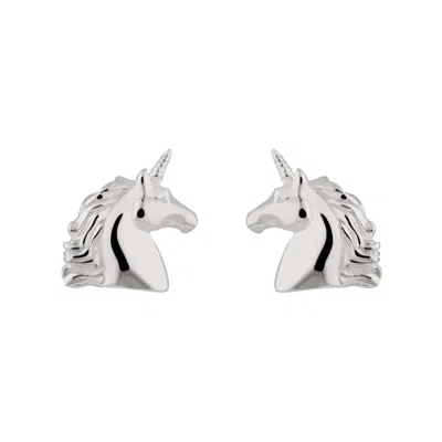 Lily Charmed Women's Sterling Silver Unicorn Stud Earrings