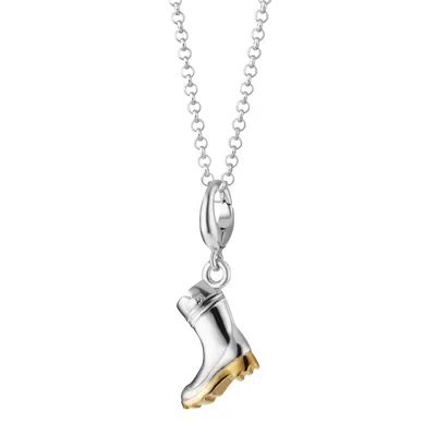 Lily Charmed Women's Sterling Silver Wellington Boot Charm Necklace