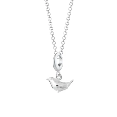 Lily Charmed Women's Sterling Silver Wren Charm Necklace