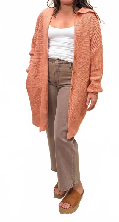 Lily Clothing Dreamy Cardigan With Pockets In Dusty Rose In Multi