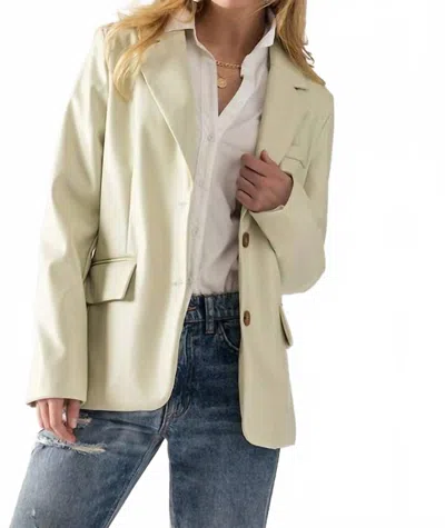 Lily Clothing Single Breasted Blazer In Soft Green In Yellow