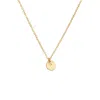 Lily Flo Jewellery Women's 14ct Gold Initial Disc Necklace