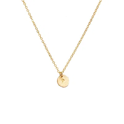 Lily Flo Jewellery Women's 14ct Gold Initial Disc Necklace