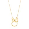 Lily Flo Jewellery Women's 14k Solid Gold Togetherness Circles Necklace