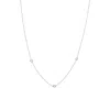 Lily Flo Jewellery Women's 3 Lab Grown Diamond Staton Necklace On Sterling Silver