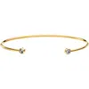 Lily Flo Jewellery Women's Altair Two Diamond Solid Gold Cuff Bracelet