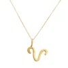 Lily Flo Jewellery Women's Aries Solid Yellow Gold Pendant Necklace