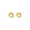 Lily Flo Jewellery Women's Aurora Circle Studs Gold And Diamonds In Gold
